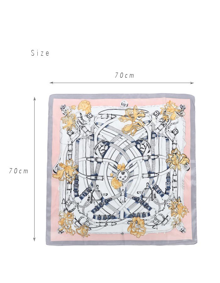 大判 バンダナ エルメス 柄 スカーフ レディース 送料無料 202-39039