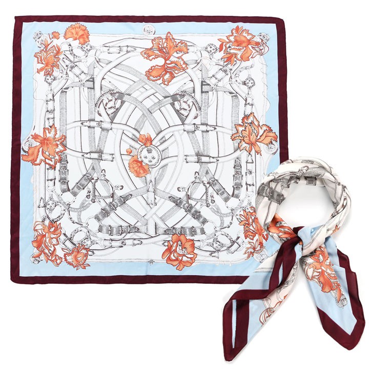 大判 バンダナ エルメス 柄 スカーフ レディース 送料無料 202-39039