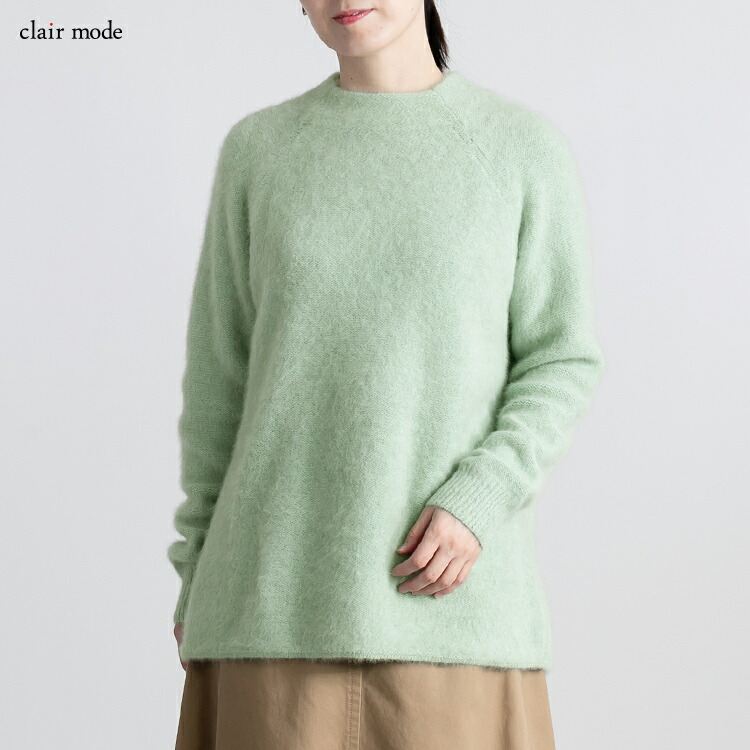 【送料無料】ブルーフォックス100%ラウンドネックニット 5色 M-L 長袖 レディース トップス ニット ラウンドネック クルーネック フォックス100％ |  | 04