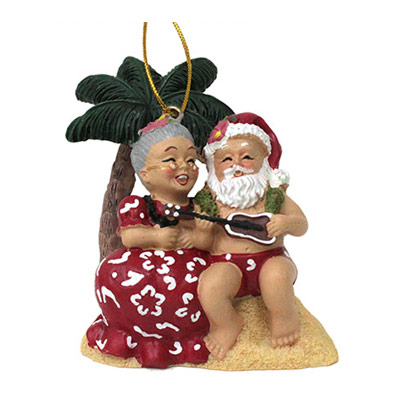 クリスマスツリー オーナメント サンタ サーフィン A ハワイ 飾り