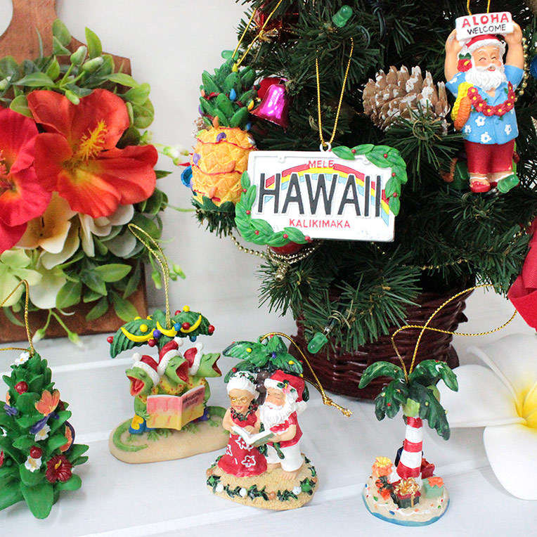 ハワイ サンタ オーナメント インテリア 飾り クリスマス ハワイアン雑貨 ハワイアンサンタ クリスマス オーナメント サンタ E おしゃれ かわいい