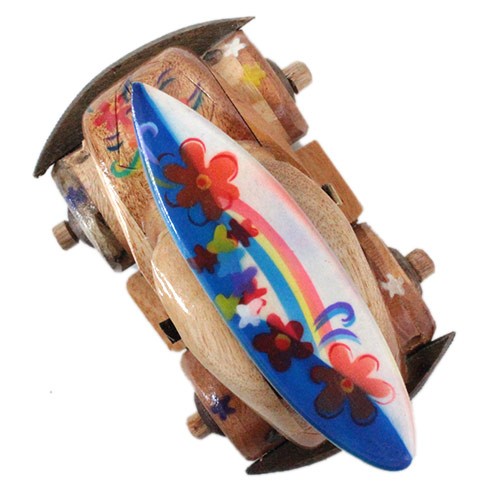 ウッドカー 車 木製 サーフボード インテリア ハワイ 置物 ギフト