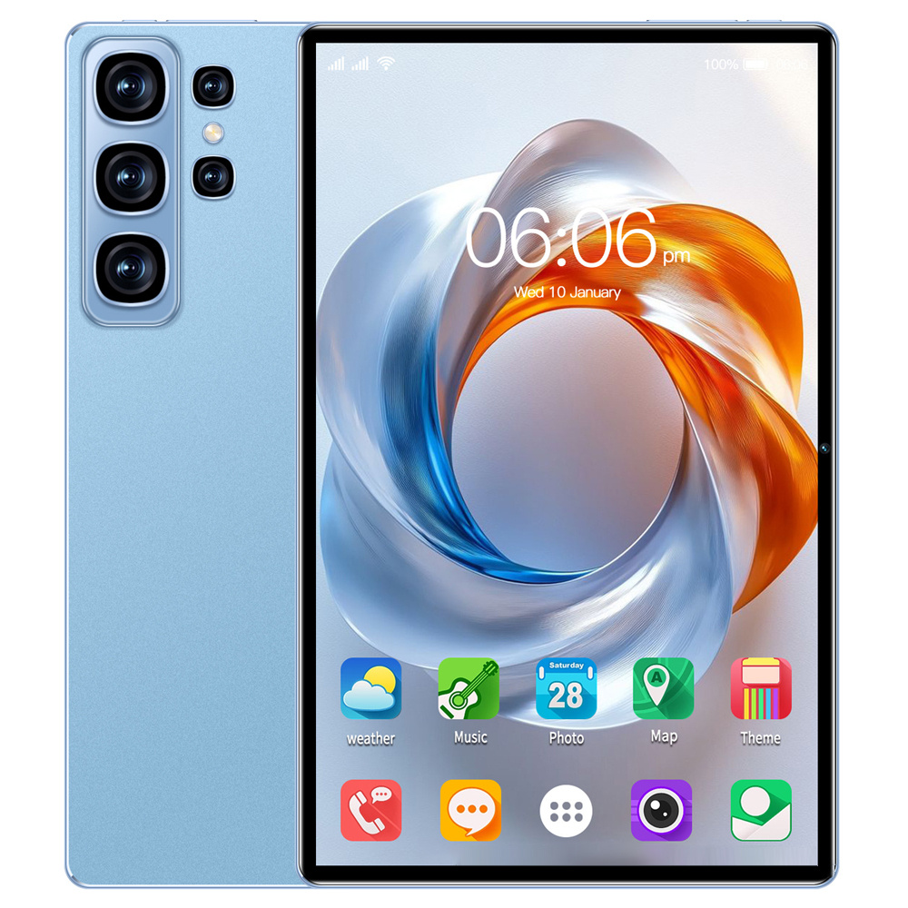 Androidタブレット 本体 ライトブルー タブレット Android15 PC 本体 wi-fi 10インチ12+256GB 軽量 IPS