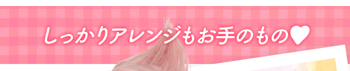 しっかりアレンジもお手のもの