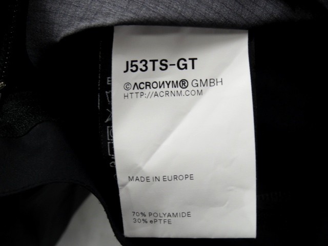 直営ストア直営ストア未使用 ACRONYM アクロニウム J53TS-GT 3L