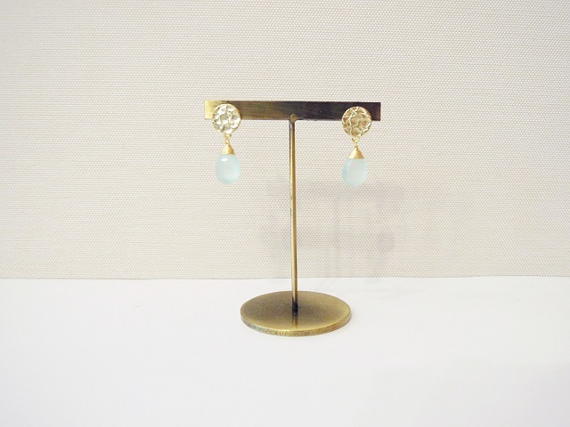 AZUNI（アズニ） アクアカルセドニー付きピアス レディース 新品 未 