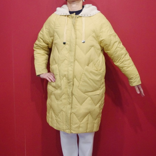 30%OFF フード付きキルティングロングコート ジャケット レディース