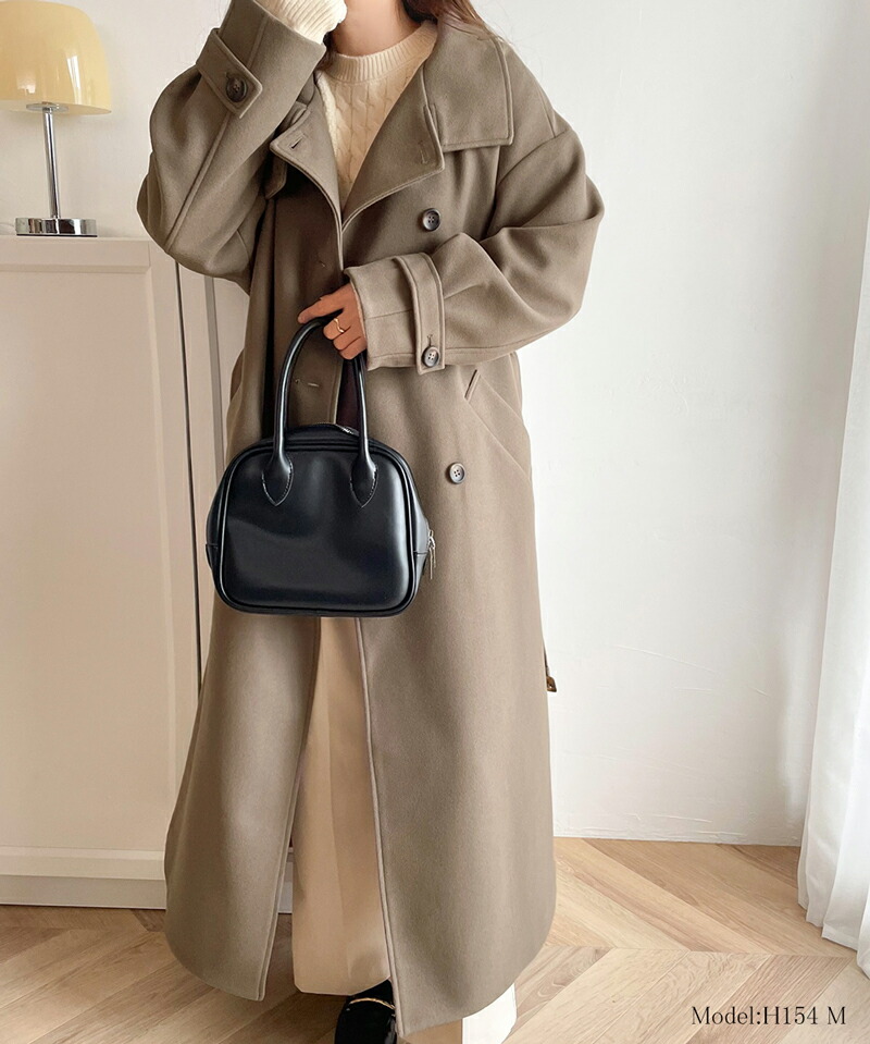 アウター コート レディース ロング丈 ニット モッサ スタンド 2way カラー ロングコート ゆったり オーバーシルエット 保温 厚手 暖か | classicalelf | 06