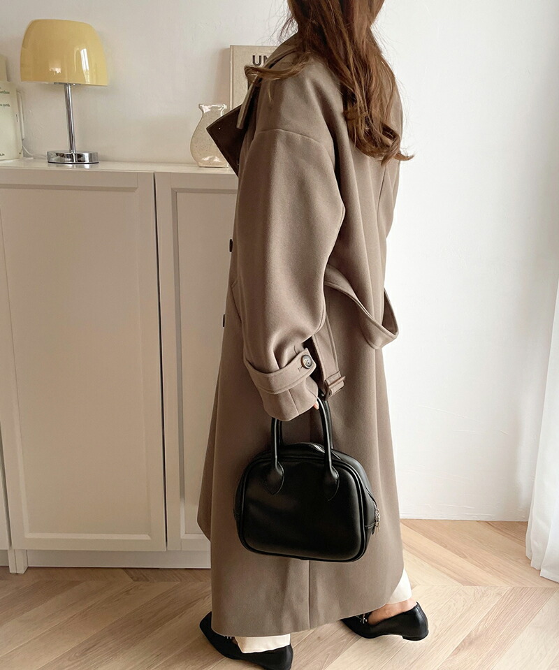 アウター コート レディース ロング丈 ニット モッサ スタンド 2way カラー ロングコート ゆったり オーバーシルエット 保温 厚手 暖か | classicalelf | 08