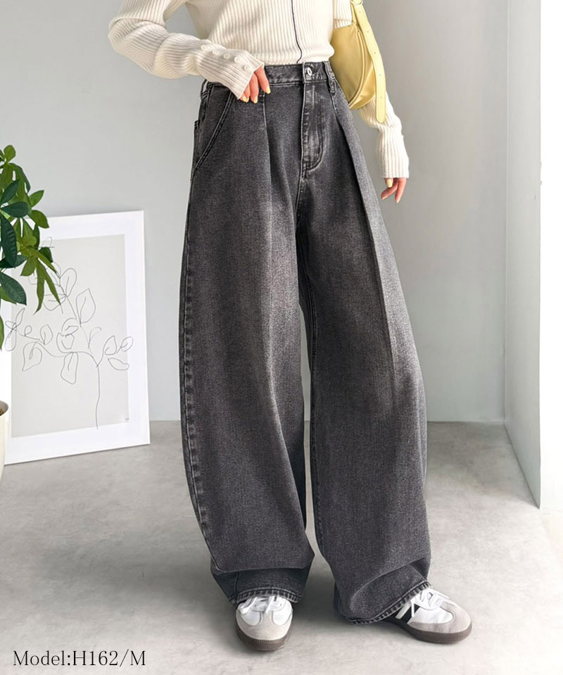 【 クラシカルエルフ classical elf 】 【楽ちん♪ ウエスト ゴム 入り】 デニムパンツ レディース 大きいサイズ ボトムス パンツ カーブタック | classicalelf | 02