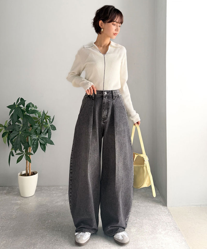 【 クラシカルエルフ classical elf 】 【楽ちん♪ ウエスト ゴム 入り】 デニムパンツ レディース 大きいサイズ ボトムス パンツ カーブタック | classicalelf | 03