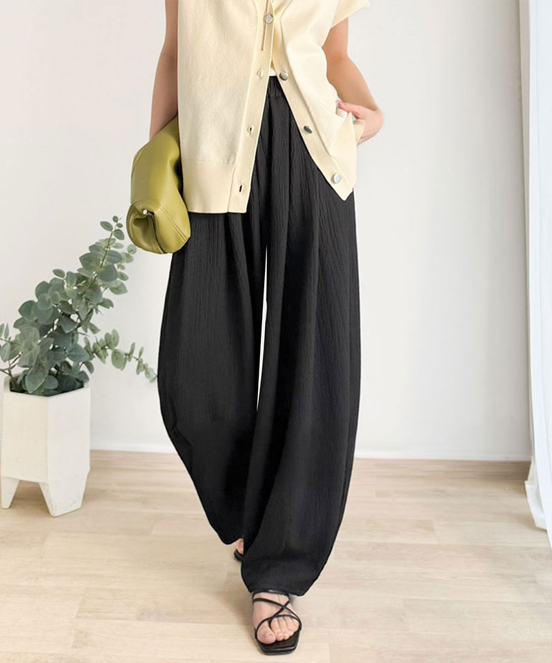 【 クラシカルエルフ classical elf 】 【UVカット・防シワ機能付き】レディース ボトムス きれいめ パンツ 涼感 ワッシャー素材 イージーカーブパンツ | classicalelf | 06