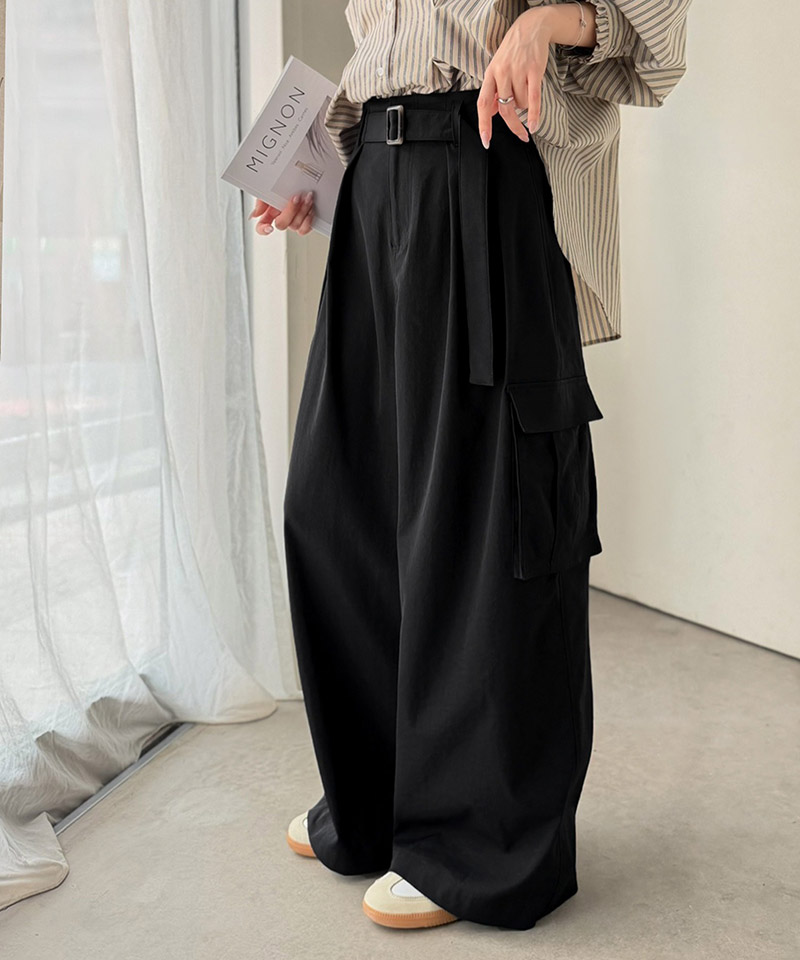 一着で、ラフなのにキレイを叶える◎2タックロングベルト付きカーゴパンツ Classical Elf クラシカルエルフ ce0940264 | classicalelf | 05