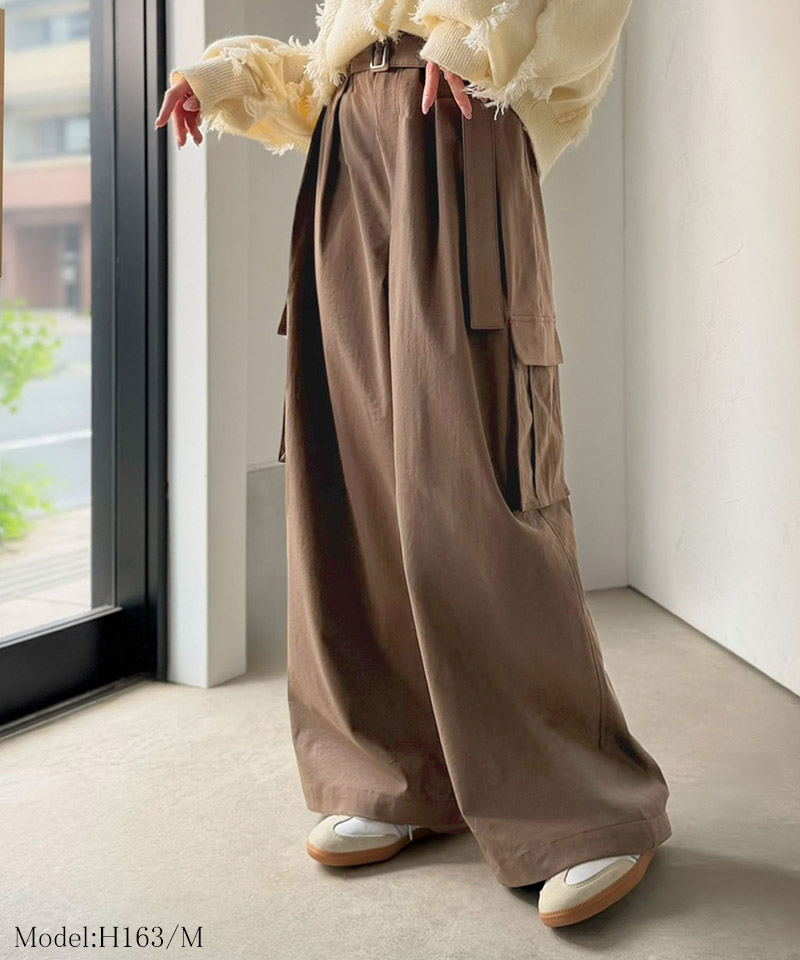 一着で、ラフなのにキレイを叶える◎2タックロングベルト付きカーゴパンツ Classical Elf クラシカルエルフ ce0940264 | classicalelf | 13