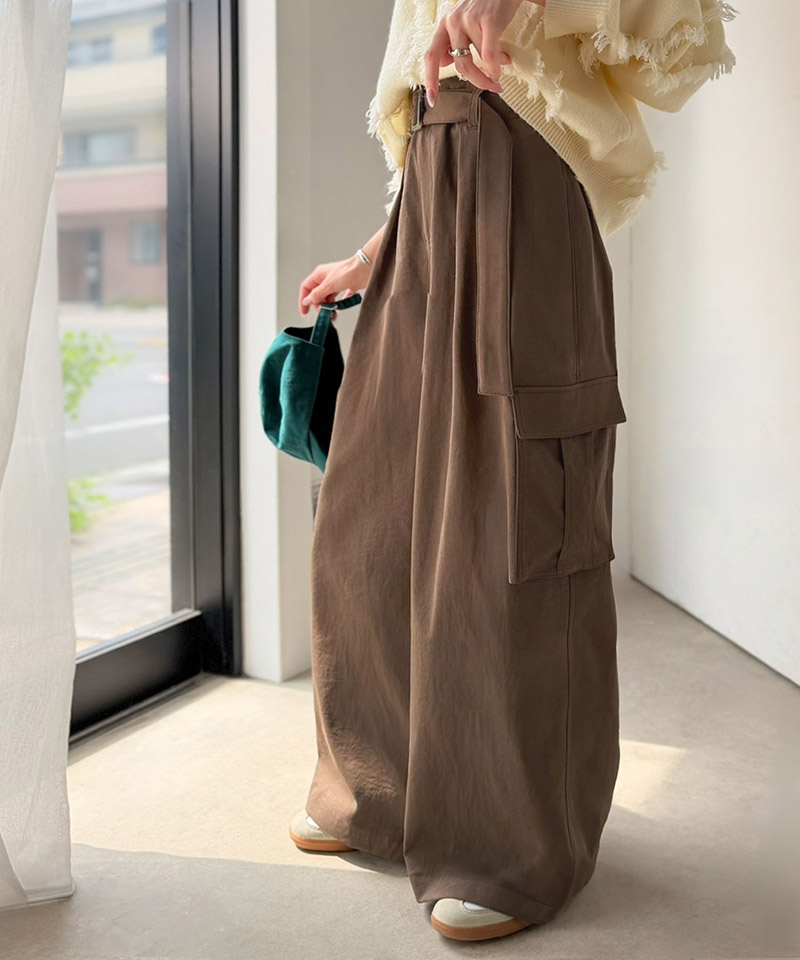 一着で、ラフなのにキレイを叶える◎2タックロングベルト付きカーゴパンツ Classical Elf クラシカルエルフ ce0940264 | classicalelf | 14