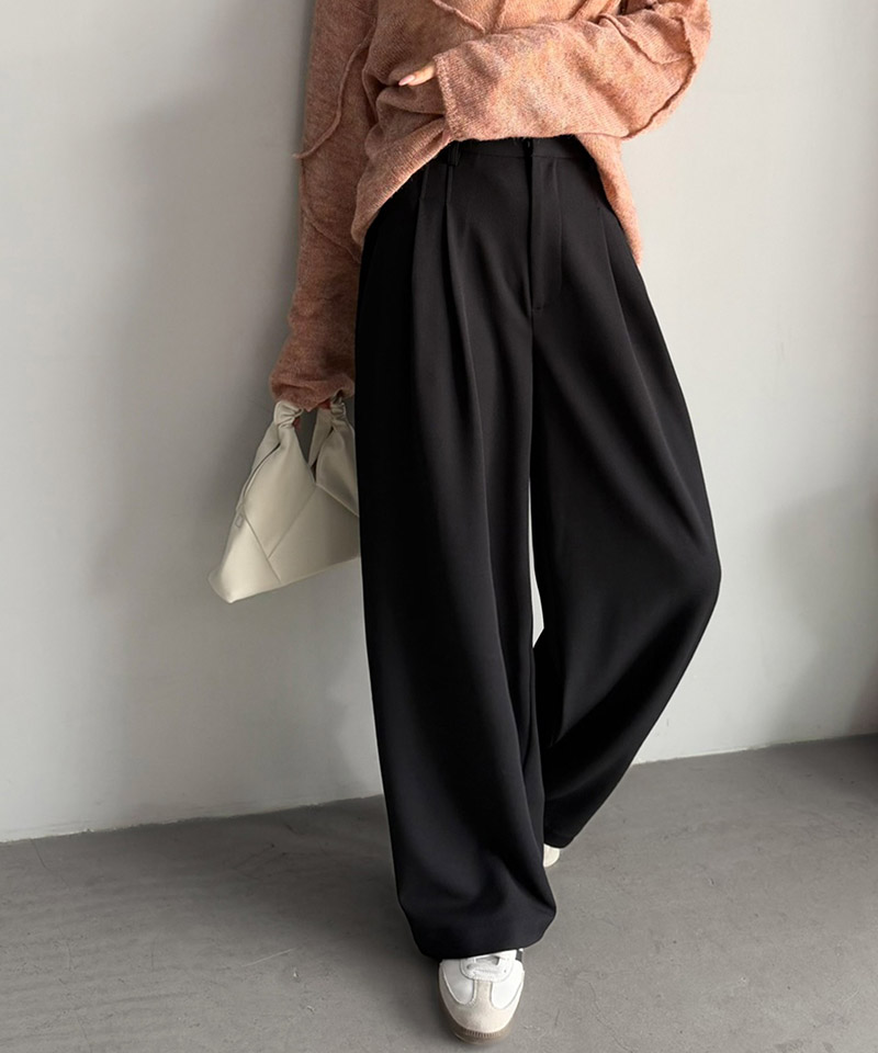 【UVカット・防シワ機能】カットジョーゼット2タック美ライン脇ゴムスラックスパンツ Classical Elf クラシカルエルフ ce0940266 | classicalelf | 07