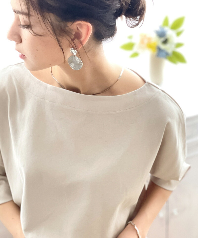 綿100％、さらり滑らか。華奢見せ、シンプルルーズプルオーバー Classical Elf クラシカルエルフ ce0960003 | classicalelf | 15