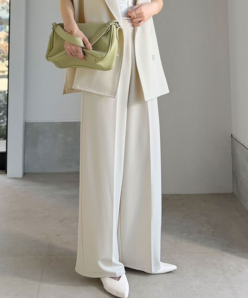 【 クラシカルエルフ classical elf 】【2点セット】セットアップ レディース カジュアル きれいめ 春 ダブル テーラード ジレ タック パンツ オフィス | classicalelf | 07