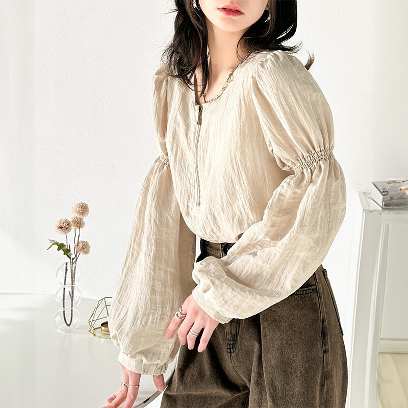 classicalelf トップス ブラウス レディース ワッシャー加工 微