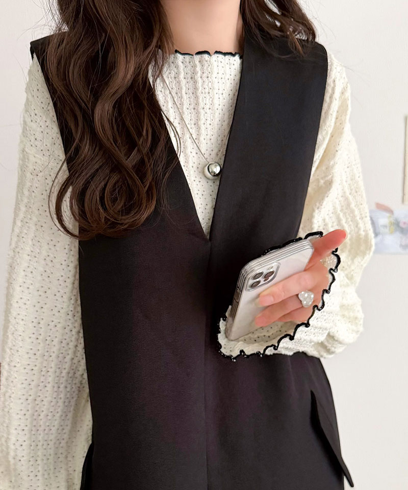 【 クラシカルエルフ classical elf 】 トップス レディース 春 カットソー 長 配色メロウ フェミニン | classicalelf | 06