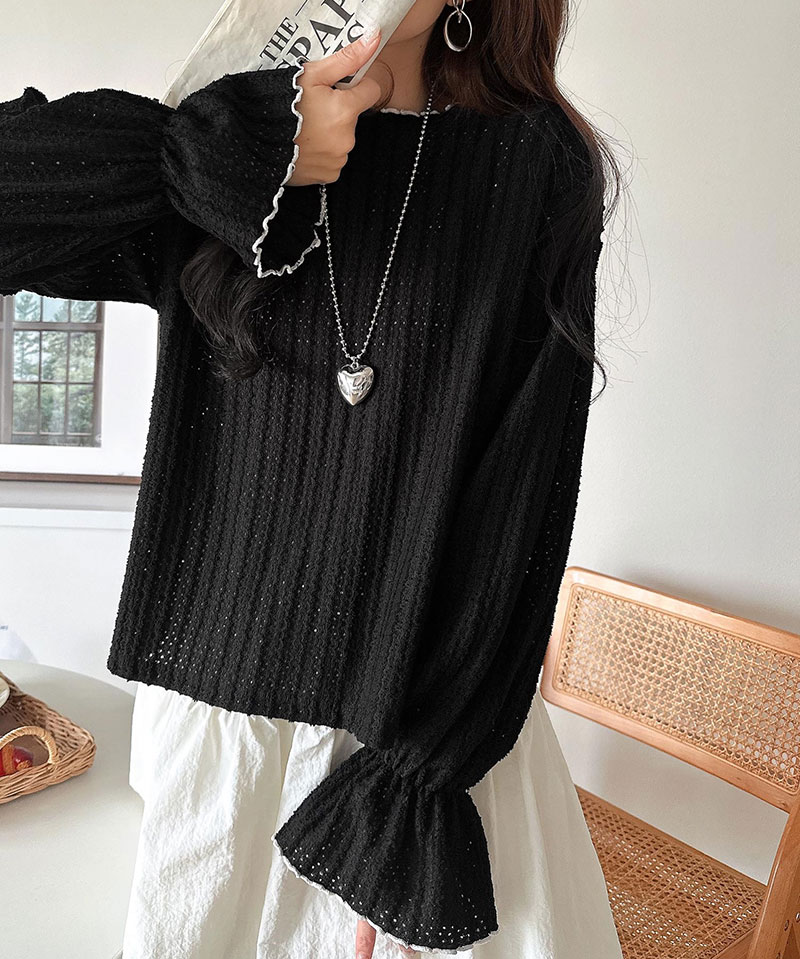 【 クラシカルエルフ classical elf 】 トップス レディース 春 カットソー 長 配色メロウ フェミニン | classicalelf | 09