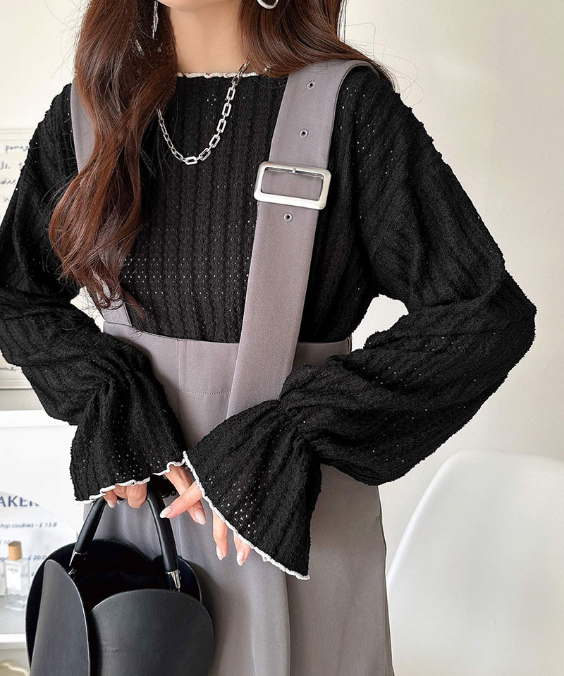 【 クラシカルエルフ classical elf 】 トップス レディース 春 カットソー 長 配色メロウ フェミニン | classicalelf | 10