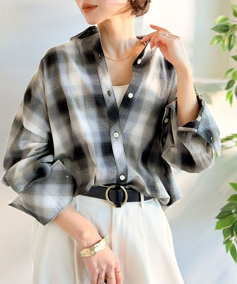 【 クラシカルエルフ classical elf 】トップス シャツ レディース 綿100％ チェック柄 | classicalelf | 06