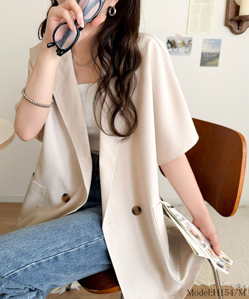 【 クラシカルエルフ classical elf 】アウター ジャケット レディース リネン ライク | classicalelf | 12