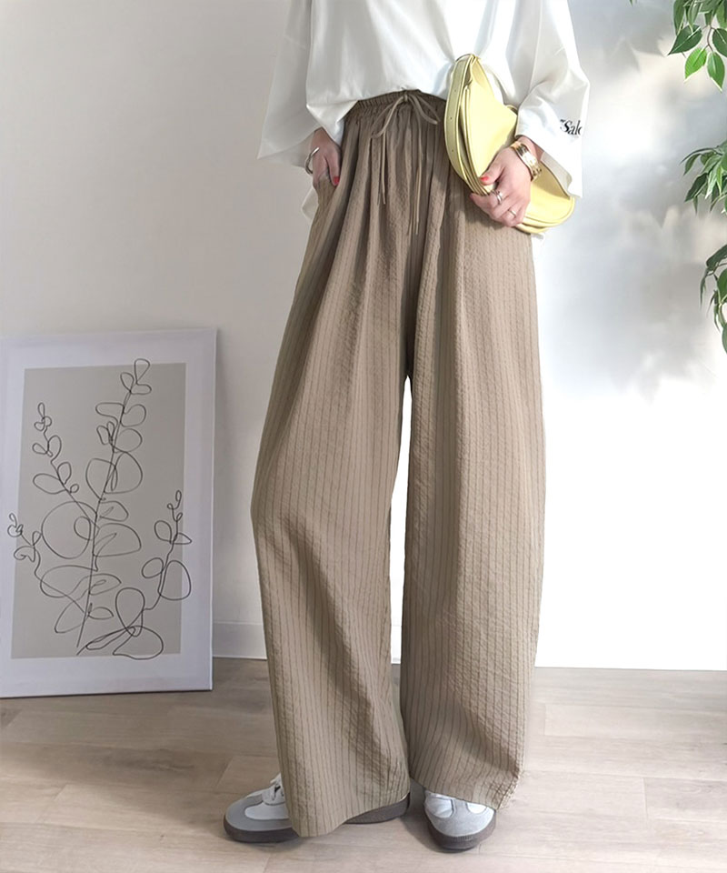 【 クラシカルエルフ classical elf 】 パンツ レディース きれいめパンツ ボトムス 涼しげ ストライプ | classicalelf | 13
