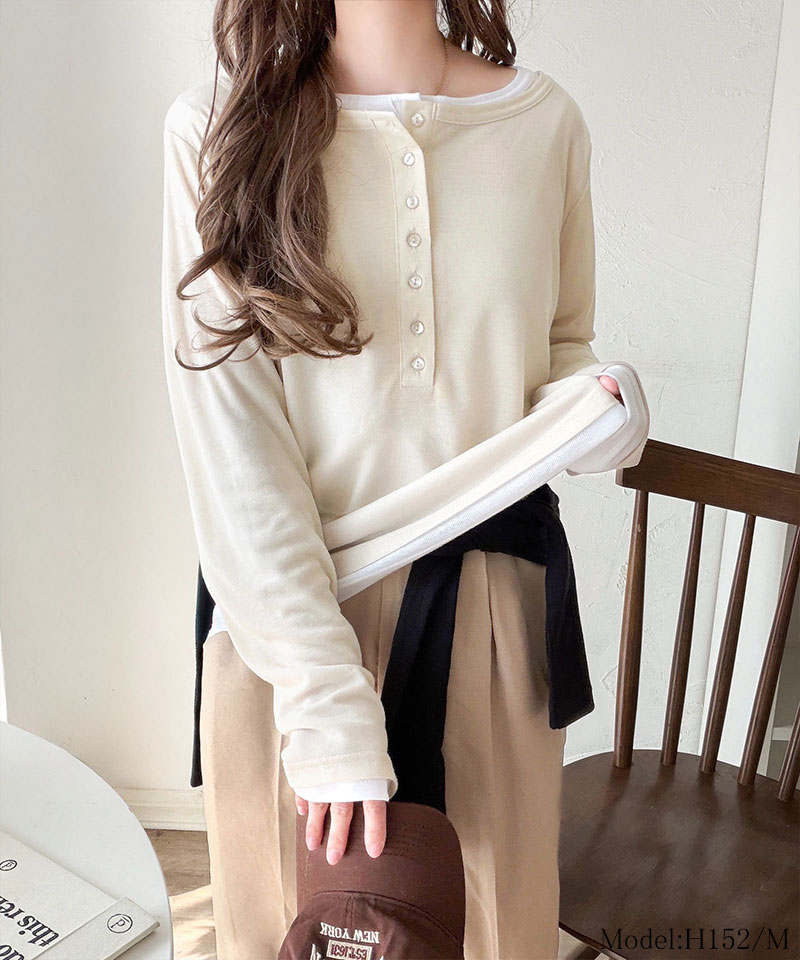 【 クラシカルエルフ classical elf 】 tシャツ レディース 長袖 シアー トップス ヘンリーネック マルチWAY | classicalelf | 12