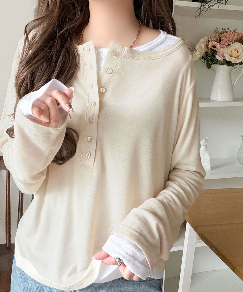 【 クラシカルエルフ classical elf 】 tシャツ レディース 長袖 シアー トップス ヘンリーネック マルチWAY | classicalelf | 13