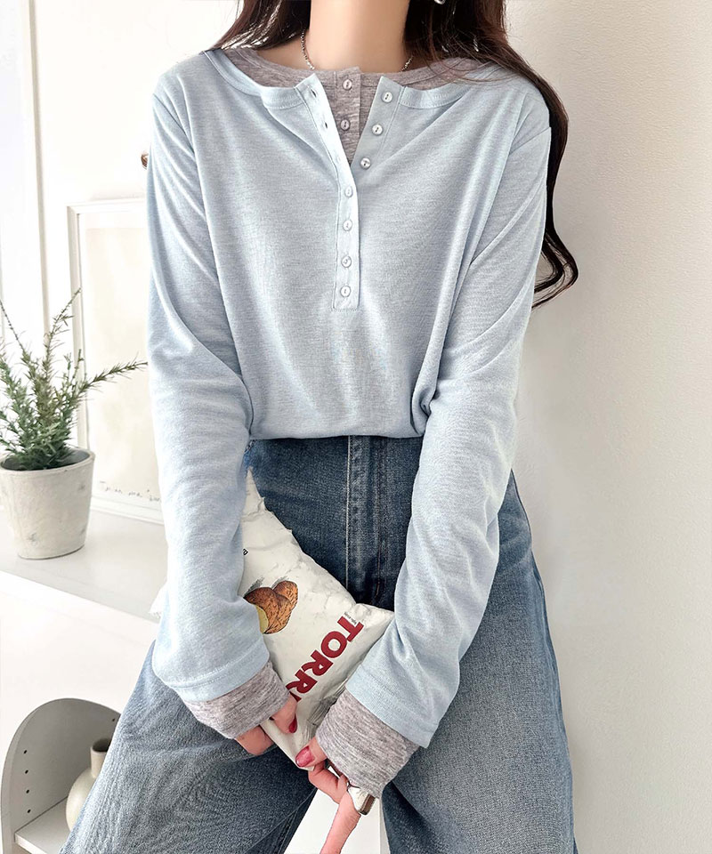 【 クラシカルエルフ classical elf 】 tシャツ レディース 長袖 シアー トップス ヘンリーネック マルチWAY | classicalelf | 15