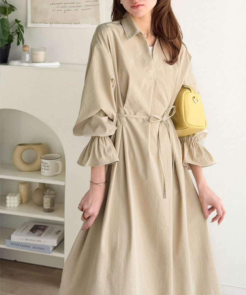 【 クラシカルエルフ classical elf 】 ワンピース 春 きれいめ レディース ウエストタック 体型カバー | classicalelf | 04