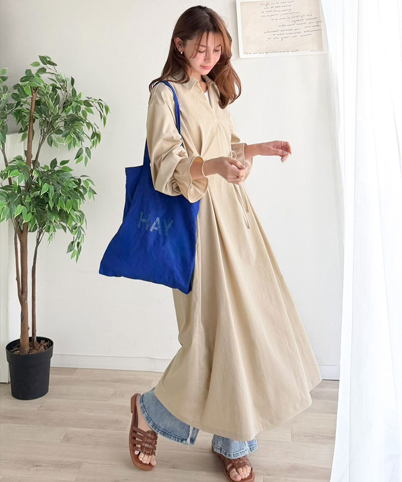 【 クラシカルエルフ classical elf 】 ワンピース 春 きれいめ レディース ウエストタック 体型カバー | classicalelf | 08