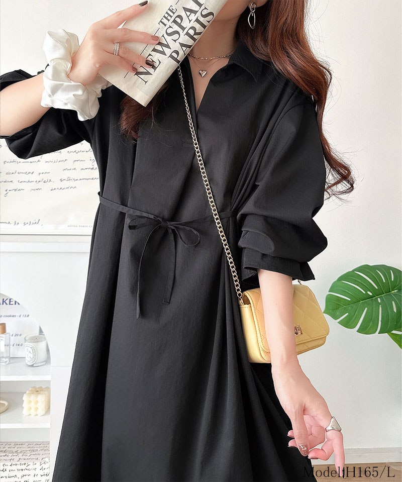 【 クラシカルエルフ classical elf 】 ワンピース 春 きれいめ レディース ウエストタック 体型カバー | classicalelf | 09