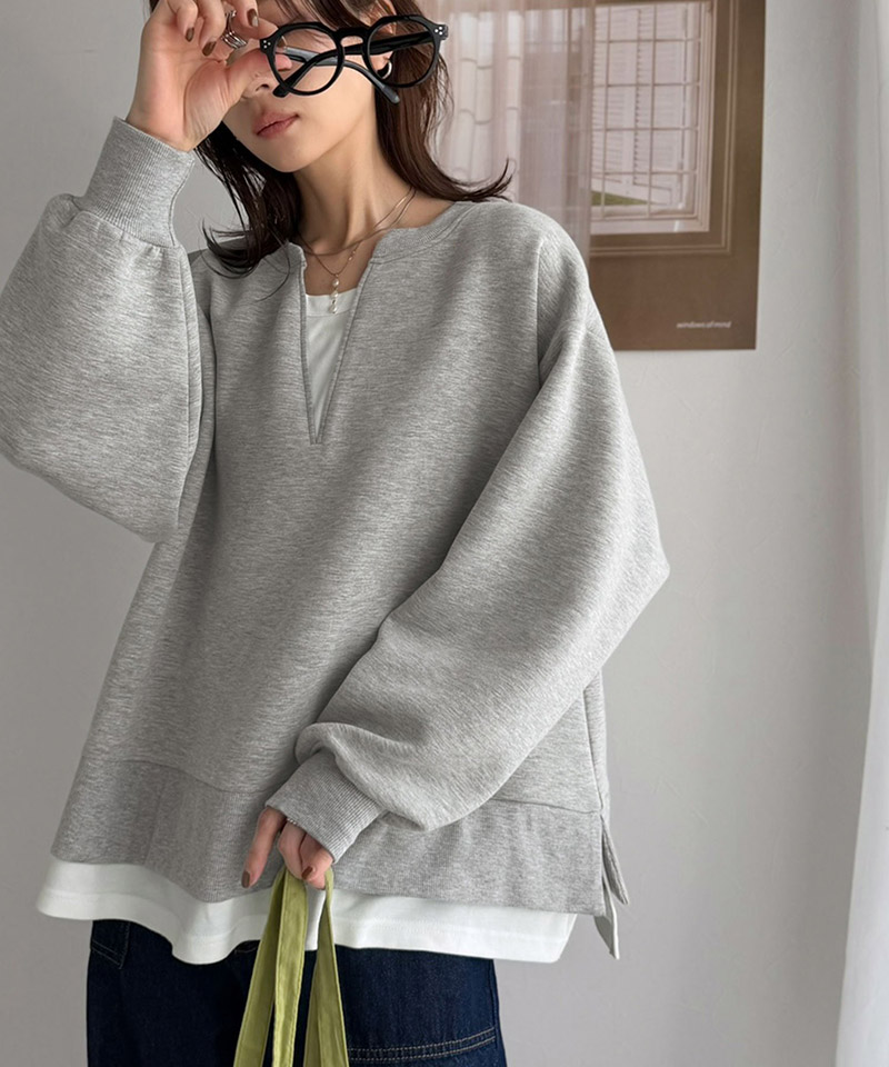 《Maiko Amemoriコラボ》ダンボールニット×Tシャツドッキングトップス Classical Elf クラシカルエルフ ce1010656 | classicalelf | 08