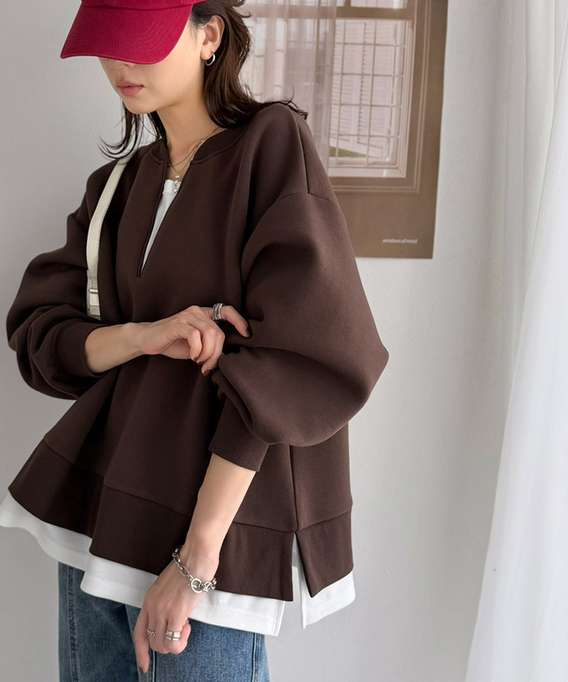 《Maiko Amemoriコラボ》ダンボールニット×Tシャツドッキングトップス Classical Elf クラシカルエルフ ce1010656 | classicalelf | 11