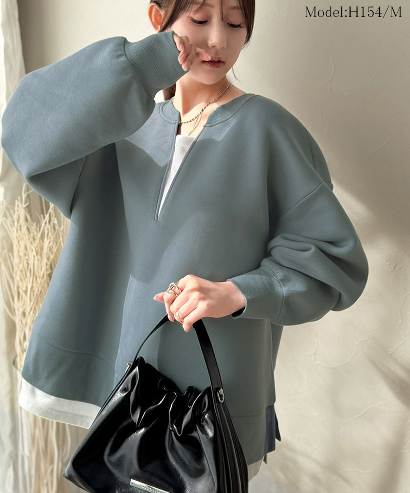 《Maiko Amemoriコラボ》ダンボールニット×Tシャツドッキングトップス Classical Elf クラシカルエルフ ce1010656 | classicalelf | 14