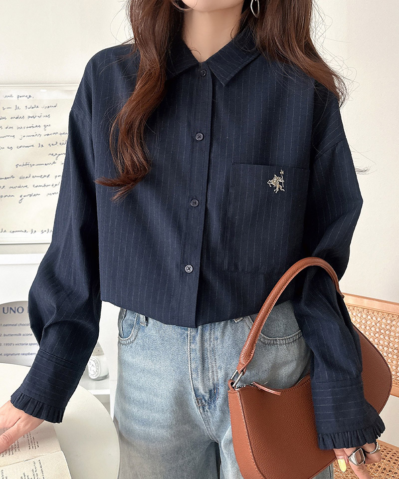 刺繍＆胸ポケット付き 柄アソート起毛シャツ Classical Elf クラシカルエルフ ce1010666 | classicalelf | 13
