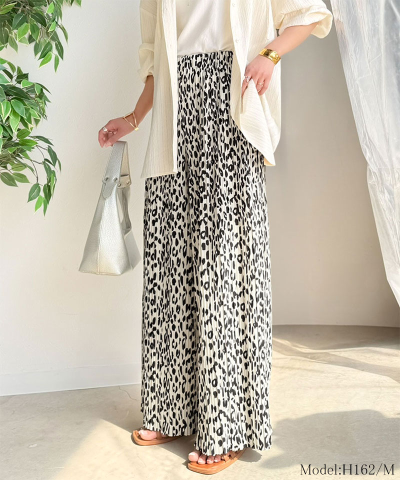 【 クラシカルエルフ classical elf 】 ボトムス レディース 春 パンツ 着回し抜群 セミワイド プリーツパンツ ウエスト ゴム仕様 大きいサイズ | classicalelf | 02