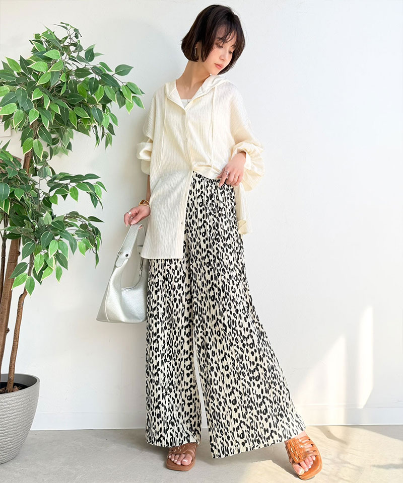 【 クラシカルエルフ classical elf 】 ボトムス レディース 春 パンツ 着回し抜群 セミワイド プリーツパンツ ウエスト ゴム仕様 大きいサイズ | classicalelf | 03