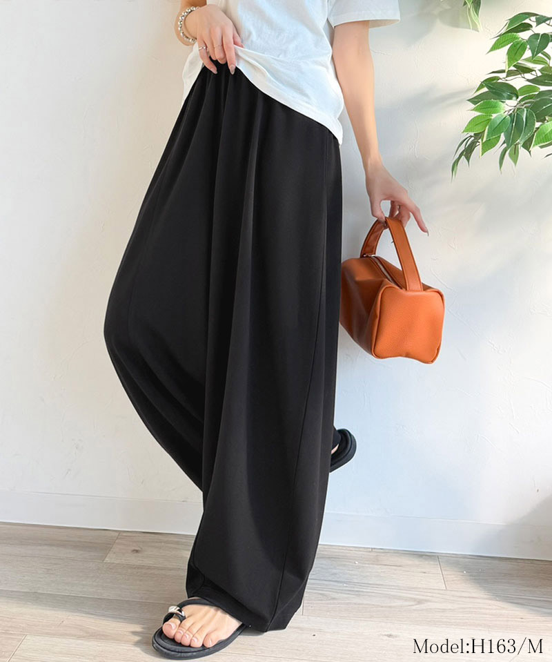 【 クラシカルエルフ classical elf 】 楽ちん ウエスト ゴム イージーパンツ レディース ボトムス パンツ ポンチボリューム コクーンパンツ | classicalelf | 02