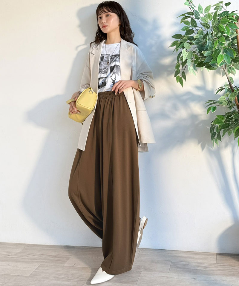 【 クラシカルエルフ classical elf 】 楽ちん ウエスト ゴム イージーパンツ レディース ボトムス パンツ ポンチボリューム コクーンパンツ | classicalelf | 14