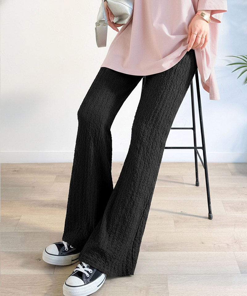 【 クラシカルエルフ classical elf 】ボトムス パンツ レディース ジャガード セミフレアパンツ | classicalelf | 04