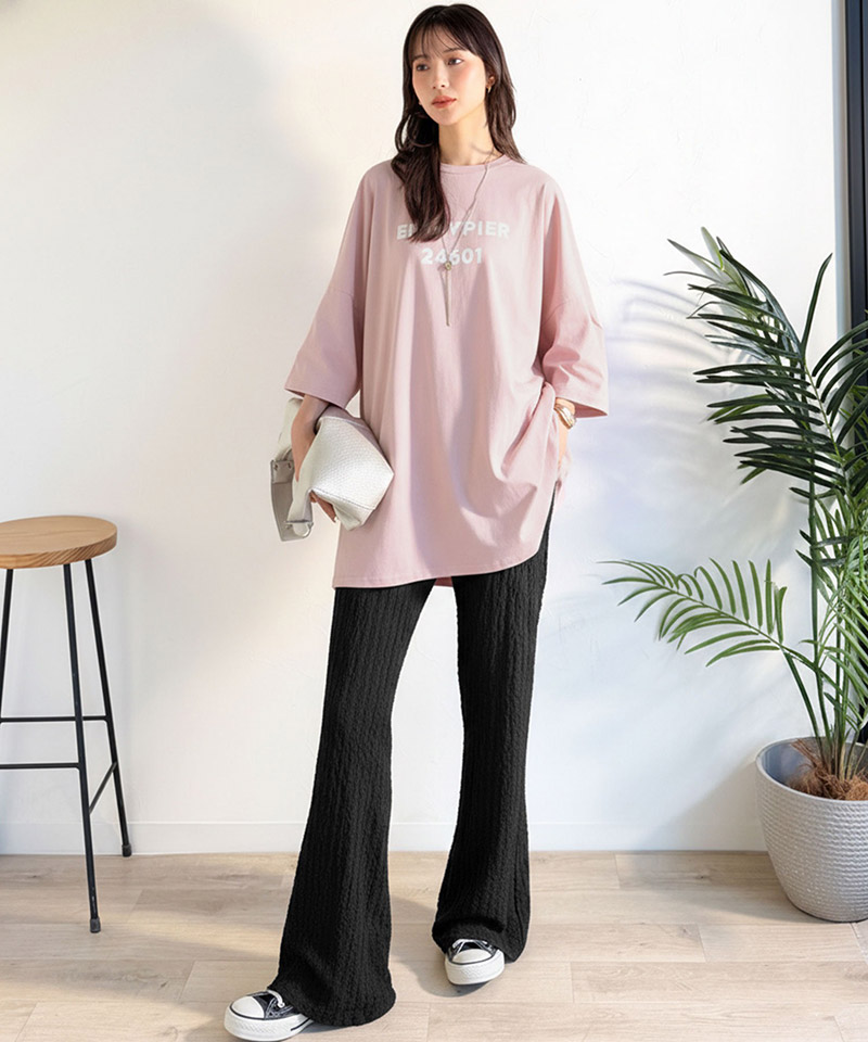 【 クラシカルエルフ classical elf 】ボトムス パンツ レディース ジャガード セミフレアパンツ | classicalelf | 05