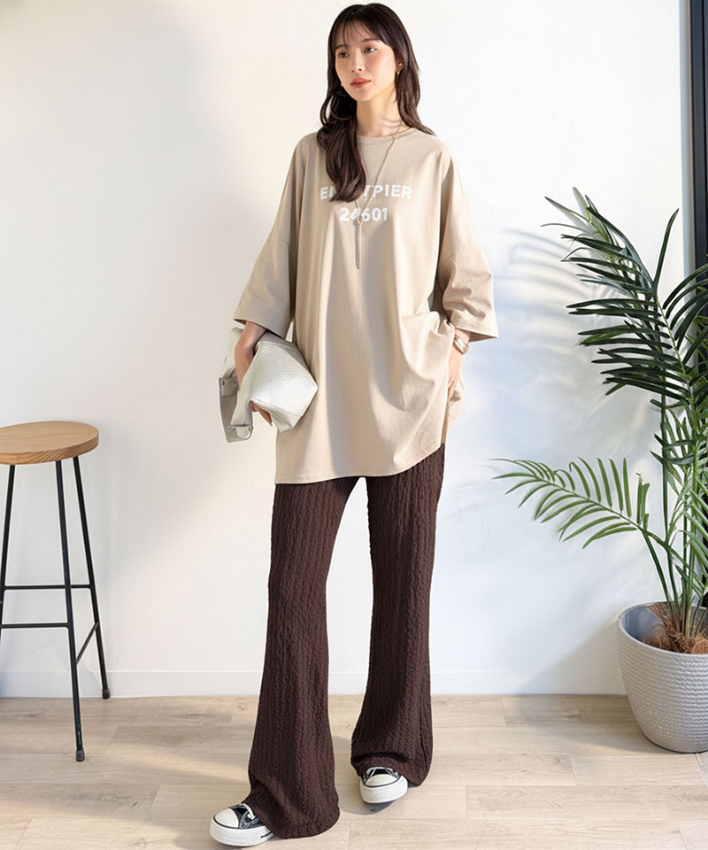 【 クラシカルエルフ classical elf 】ボトムス パンツ レディース ジャガード セミフレアパンツ | classicalelf | 09