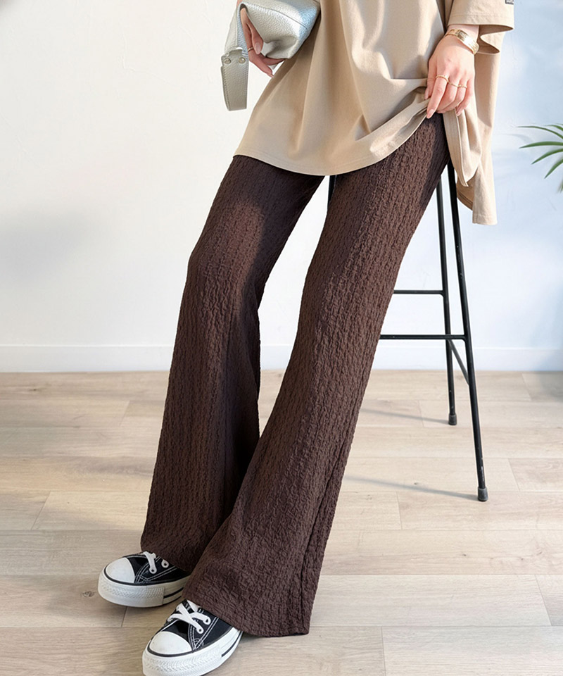 【 クラシカルエルフ classical elf 】ボトムス パンツ レディース ジャガード セミフレアパンツ | classicalelf | 10