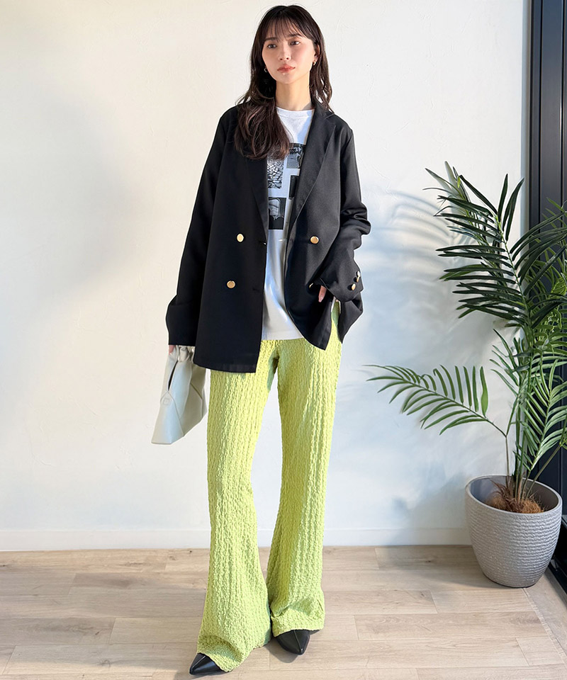 【 クラシカルエルフ classical elf 】ボトムス パンツ レディース ジャガード セミフレアパンツ | classicalelf | 13