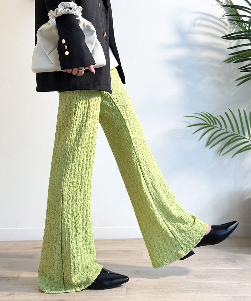 【 クラシカルエルフ classical elf 】ボトムス パンツ レディース ジャガード セミフレアパンツ | classicalelf | 14