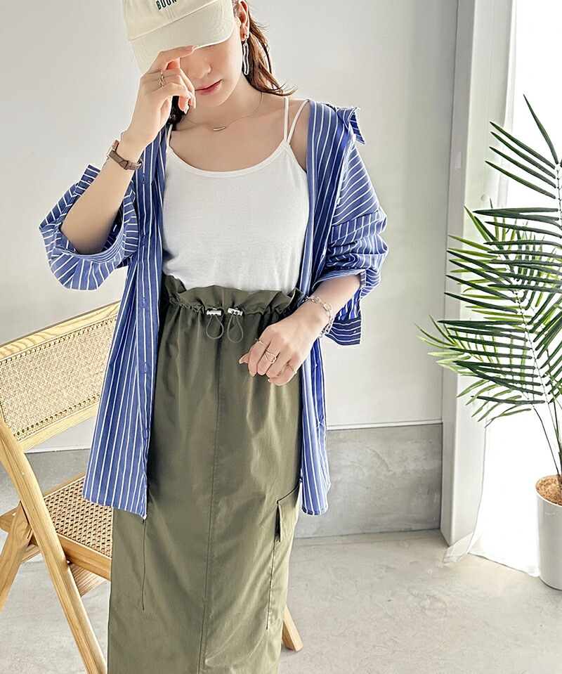 トップス キャミソール レディース Wストラップ カップ付 棉混 リブ 素材 キャミ 華奢見え ストレスフリー 涼しい レイヤードコーデ | classicalelf | 05